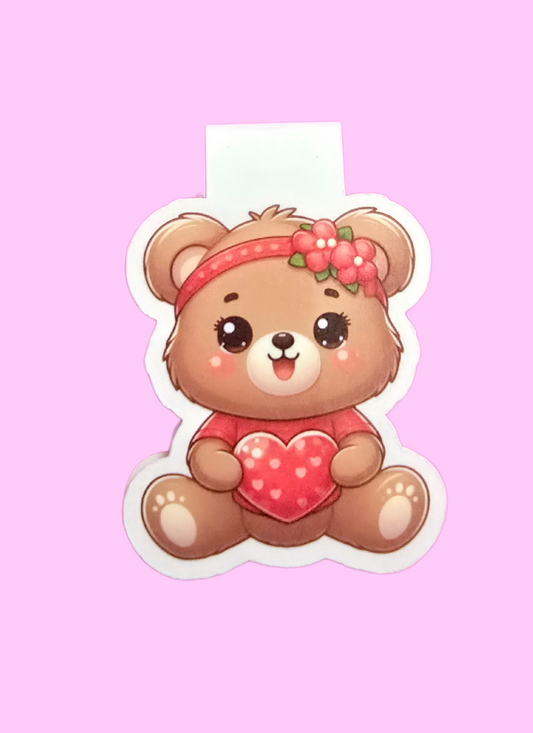 Sweetheart Teddy Magnetic Bookmark
